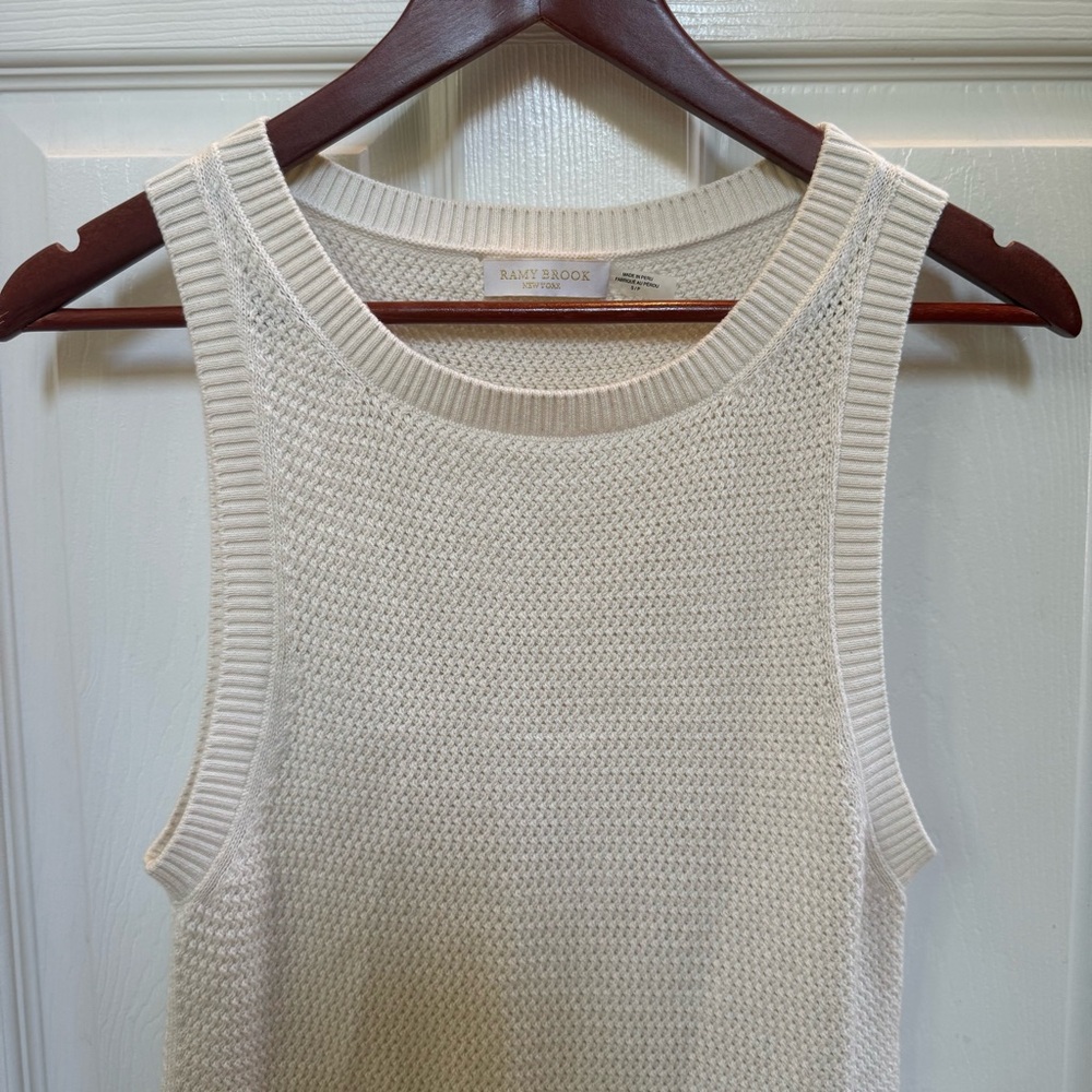Ramy Brook Fringed Linen Tank Top - Picture 5 of 12